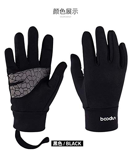 Preisvergleich Produktbild Kinderhandschuhe Rutschfeste warme Dünnschliff-Reitbalance Car Five Fingers Outdoor-Sporthandschuhe Verschiedene Handschuhe (Color : Black, Size : M)