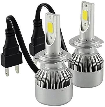 H7 Car LED Headlight Kit Bulbs - 72W 8000lm COB Chip Auto LED Light Conversion Kit 12v Replace for Car Halogen Lights or HID Bulbs (Pack of 2) 2 Year Warranty
