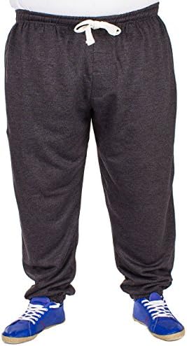 Baum Big Mens Elasticated Joggers Charcoal 3XL 4XL 5XL 6XL