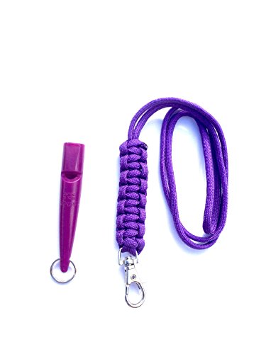 Acme-2115-Dog-Whistle-Lanyard-with-Cobra-Stitch-Knot-3mm-in-Purple