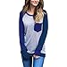 Produktbild YOUBan Damen Bluse Lässige O Neck Bluse Langarmshirts Frauen Herbst Oberteile T Shirt Slim Hemden Sweatshirt Festlich Chiffon Kapuzenpullover