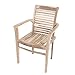 Produktbild VARILANDO® Stapelstuhl Johanna aus unbehandeltem Teak-Holz Garten-Stuhl Armlehnen-Stuhl Holz-Stuhl