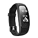 Produktbild Neue VersionFitness Tracker, Mpow Bluetooth 4.0 Smart Fitness Armbänder mit Pulsmesser IP67 Wasserdicht Aktivitätstracker Schrittzähler 0.96''OLED Herzfrequenzmesser Pulsuhr für Android iOS wie iPhone 7/7 Plus/6S/6/5/5S, Samsung S8/S7, Huawei, LG, Sony, schwarz(USB Anschluss direkt laden) .