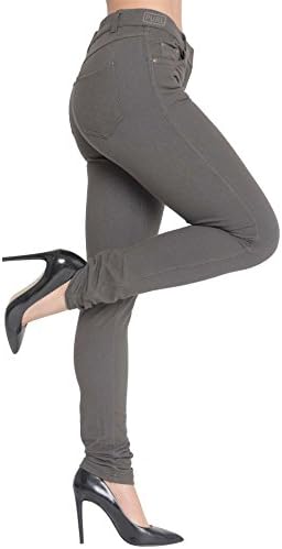 Womens Skinny Jeans Fit Coloured Jeggings Stretchy Trousers Summer Size 8-26