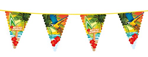 Party Set Hawaii Beach Ara 25 Teile : Teller, Becher, Servietten, Wimpelkette - 4