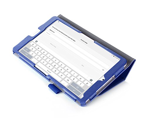 BeePole HUAWEI MediaPad M3 Hülle – Smartes Tablet Schutzcase aus PU-Leder mit Handschlaufe Kartenschächten und magnetischer Aufwach/Schlaf Funktion für HUAWEI MediaPad M3 8.4″(2016), Blau - 5