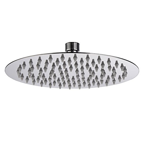 TAPCET Duschkopf Kopfbrause Regendusche Top Duschköpfe Regenduschkopf Regenbrause 304 Edelstahl poliert Spiegeleffekt 8“ Top Spray Shower Head Rundlich - 5