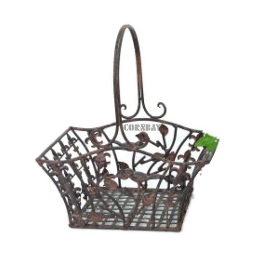 Henkelkorb Avis Eisenkorb Dekokorb Metall Länge 25 cm Dekoschale