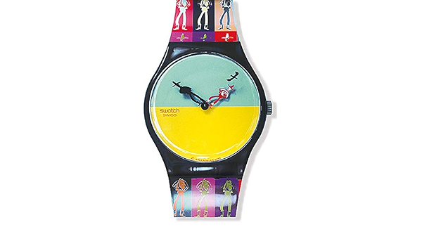 Swatch Analogue Quartz Wall Clock with Lucky Shadow Plastic Strap : Amazon.co.uk:  Fashion