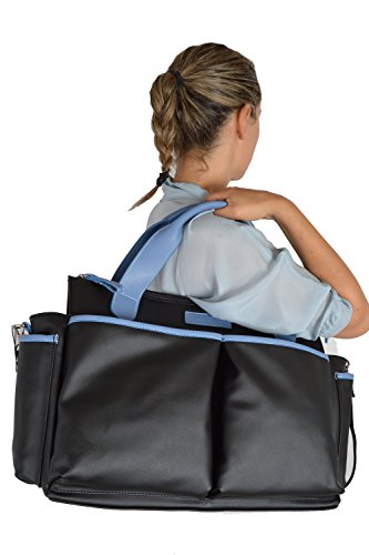 NBB Bolsa de pañales del bebé con cambiador - Sack Seda con piel Azul Bugaboo