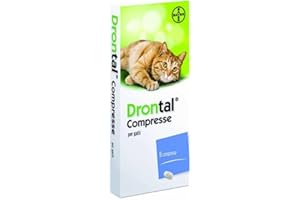 KEERCIGA Drontal Bayer Vermifugo antiparassitario per Gatto (8 CPR) – Combatte i parassiti intestinali