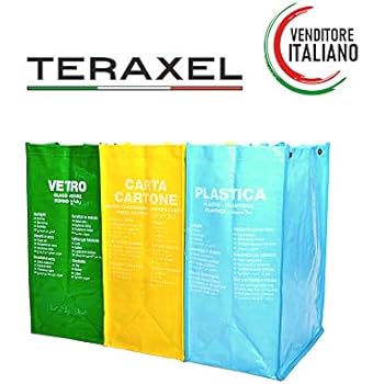 Mongardi Borse Raccolta Differenziata Lavabili - Set 3 Sacchetti Per Riciclaggio - Foto 9