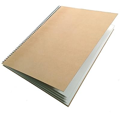 Artway Enviro - Carnet à dessin avec reliure double spirale et couverture rigide - 100 % papier cartouche recyclé - 170 g/m² - 35 pages - A2 portrait
