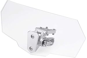EJOYOUS Réglable Pare-Brise de Moto, Déflecteur de Vent Transparent Universel Réglable pour Moto sur Déflecteur de Vent Pare-Brise Ajustables Anti-Rayures de Spoiler d'Extension de Pare-Brise