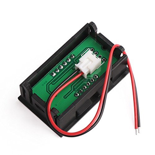 DROK? Digital Readout 12V Car Battery Volt Meter 3.5-30V Voltmeter Auto Gauges Red LED - 3