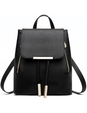 Rucksack für Frauen Mädchen Schultasche Rucksack Casual Daypack Schwarz