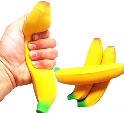 IPARTSHOP Squishy Charms Kawaii Soft Fruits Slow Rising Phone/Key Straps,Banana,3pcs