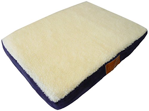 Ellie-Bo-Replacement-Dog-Bed-Cover-with-Faux-Suede-and-Sheepskin-Topping-87-x-57-cm-Large-Blue