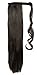 26 inches Fashion Long Wrap Around Ponytail Straight Clip in Pony Tail Hair Extension Extensions Dark Brown