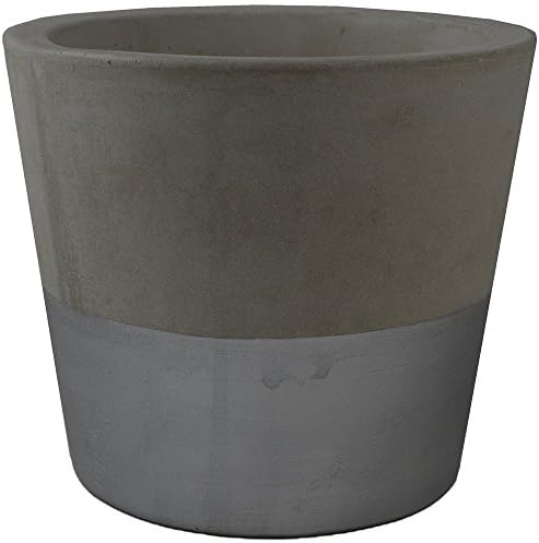 8cm Silver Cement Planter - Decorative House / Office Indoor Lightweight Pot