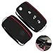 Produktbild YoungRich Silikon Autoschlüssel Abdeckung 3 Tasten Soft Rubber Flip Key Shell Fall Fernbedienung Autoschlüssel Schutzhülle Universal Stoßfest Mode-Design Thin Anti-Scratch Schwarz