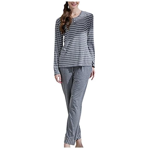 Dolamen-Coppie-Pigiama-per-Donna-Signore-calda-molle-inverno-Pigiama-da-notte-100-Cotone-Donna-Pigiama-invernale-manica-lunga-Top-Pantaloni-con-tasche