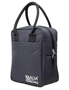 NAALSA ? DESTINO Tiffin Lunch Travel Storage Bag for Office College School Men, Women and Kids (Black)