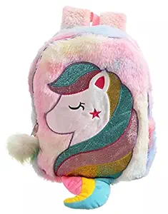 FunBlast Unicorn Soft Bag for Kids - School & Picnic Bag / Lightweight Travel School Mini Backpack for Girls & Kids (Random Color)