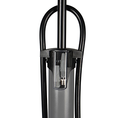 Gregster Fahrrad Luftpumpe, Standluftpumpe mit Manometer und Universal Doppelpumpenkopf, inkl. Adapter Set - 4