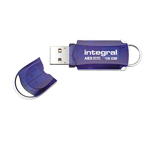 Preisvergleich Produktbild INTEGRAL 16GB COUR AES ENCRYPTD USB BLUE