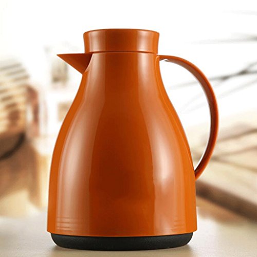 spécification Accueil 304 en acier inoxydable en acier inoxydable de conservation de la chaleur de la chaleur de conservation de haute capacité Pots isolants Restaurant de cuisine Chambre Pot chaud Bouilloire en verre 1L UOMUN ( Couleur : Orange )