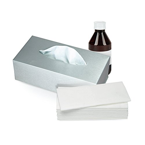 Luxus Kosmetikbox aus mattem Edelstahl Kosmetiktücher-Box Taschentuchbox