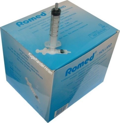100 Branded Romed Disposable Syringes Einmalspritzen Pack of 5 ml Individually Sterile Packed