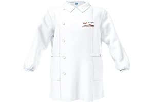 siggi Grembiule Asilo, Bambino e Ragazzo Con chiusura Bottoni o Zip. Quadretto Cielo o Bianco