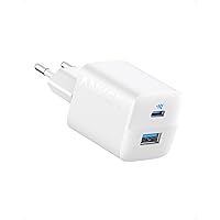 Anker USB C , 323 Ladegerät (33 W), Kompaktes Ladegerät mit 2 Anschlüssen für iPhone 14/14 Plus/14 Pro/14 Pro Max/13/12, Pixe