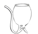 niceEshop(TM) Creative 300ml Vampire Wine Whiskey Glass Sucking Cup Mug With Drinking Tube Straw,Clear