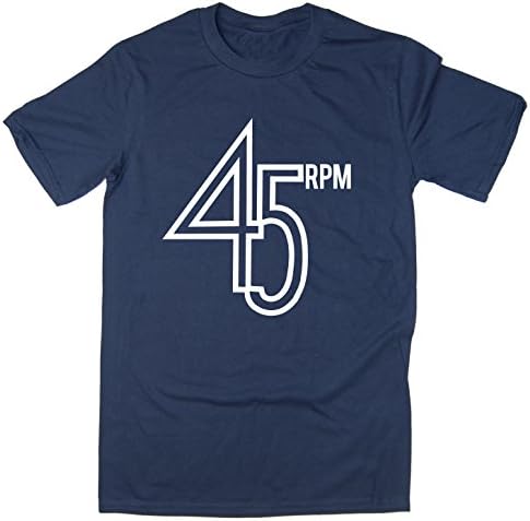 Rocket Fuel 45 RPM' Mens Funny Printed T-Shirt Many Colours and Sizes - Navy - XXL
