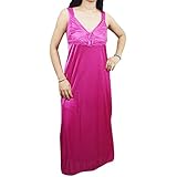 Indiatrendzs Women Pink Satin Nightwear Nighty With Free Size Overcoat Pack Of 2