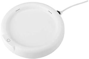 HAKEETA Ultrasonic Beer Foamer, Built-in Battery, for flavor of craft beers, for Glass, Gets Beer bubbly Machine, Portable, with Silicone mat, with Indicator Light, Good for a Gift, White