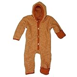schneeanzug baby 86 schicker Overall-Einteiler Cosilana Overall mit Umschlag 62/68 Safran-Orange melange