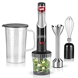 kitchenaid mixstab test UMFANGREICH: In dem HOBERG Stabmixer-Set sind neben dem Stabmixer ein Pürierstab, ein Schneebesen, ein Multizerkleinerer mit Messereinsatz, eine Aufbewahrungsstation und ein Messbecher mit Deckel enthalten.