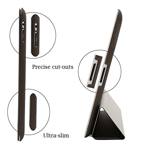 Besmall iPad 2/3/4 Ultra Dünn Hülle PU Leder Tasche Edles Schutzhülle mit Standfunktion und auto Sleep Smart Cover Case(iPad 2 3 4, Schwarz)XKZT52B - 7