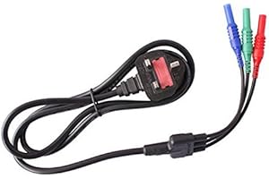 Leaderman LDM1363 - Silicone, Heat Resistant MAINS SOCKET TEST LEAD SET (DIRECT REPLACEMENT FOR THE FLUKE MTC1363 VERSION) With Fluke 1651, 1652, 1653, 1654 & Megger 1550 Series And 1700 Series Multifunction Testers from Testermans, a Fluke approved distributor.