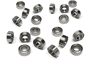 HOGGY 20 cuscinetti a sfera MR84ZZ in acciaio da 4 mm x 8 mm x 3 mm