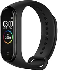 SILVERX New Smart Band M4 Fitness Tracker Watch with Heart Rate, Activity Tracker Waterproof Body Functions Like Calorie Counter, Blood Pressure, Heart Rate Monitor LED Touchscreen