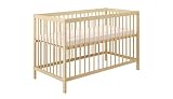 Polini Kids Babybett Gitterbett Kinderbett Simple 101 aus Naturholz lackeirt in verschiedenen Farben - 2