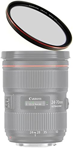 Coolen 58mm Professional HD MRC Ultra Thin Multi-Coated UV Protector Filter with Outer Frame Red Plating for Canon Camcorder XA30/XA10/XA35/ XC10/XA25/XF100/XF200/XF105/XA10/XA30-E/XF205/XA25E