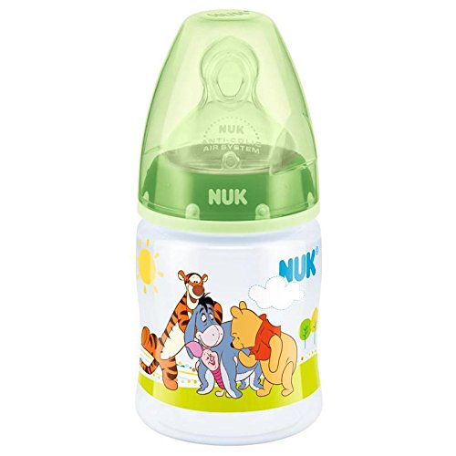 NUK Winnie the Pooh First Choice+ 150ml Bottle with size 1 silicone teat (0-6 months)