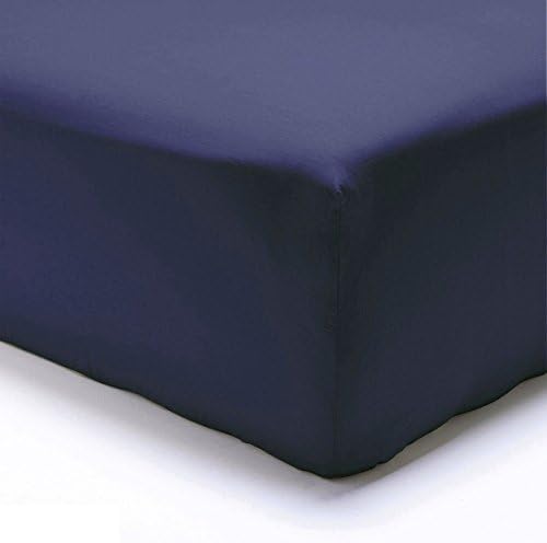 Polycotton Fitted Sheet or Pillow Case Single Double Queen King, Super King Bed Sheets[Navy Blue,Fitted Sheet,Small Double 4ft]