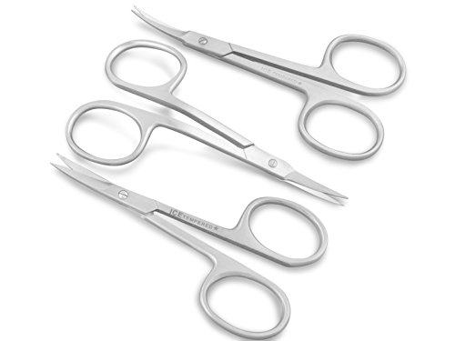 Maniküre-Schere Nagel-Hautschere Set 9 cm Gebogen 3-er Set Edelstahl